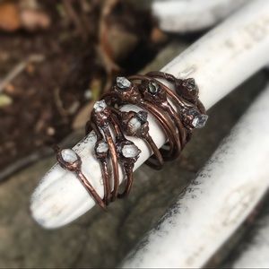 Made to order. Herkimer diamond stacked ri…